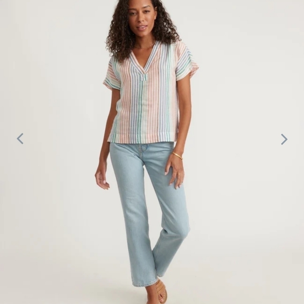 Marine layer Bali Tunic in Rainbow Stripe - Picture 5 of 11
